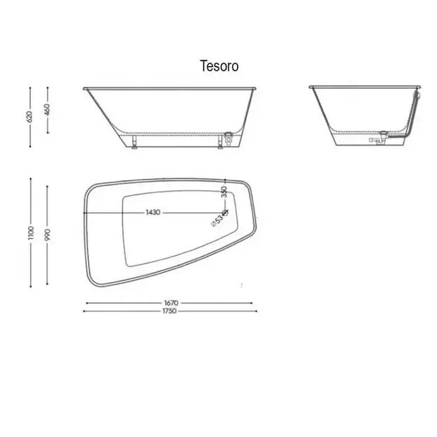 Vonia, SPN Tesoro-R, 175 cm x 110 cm x 62 cm