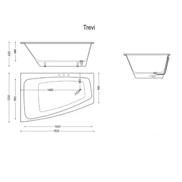 Vonia, SPN Trevi BT-540-L, 182.5 cm x 122 cm x 62 cm