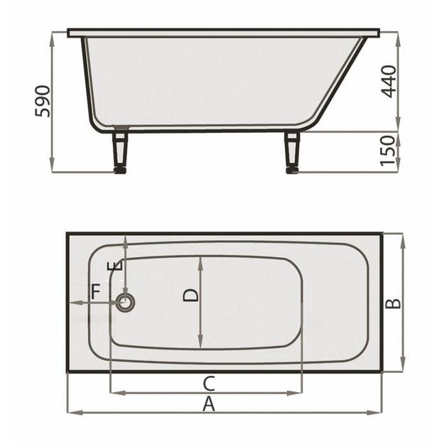 Vonia, SPN Art Stone Klassika, 150 cm x 70 cm x 59 cm