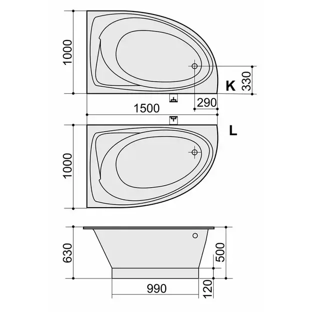 Vonia, SPN Art Stone Olivija-R, 150 cm x 100 cm x 63 cm